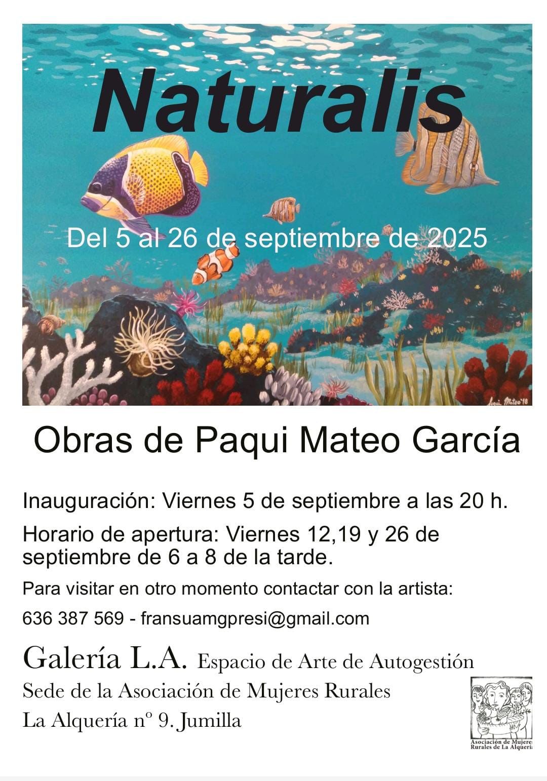 «Naturalis» por Paqui Mateo García en la Galería de Alquería.